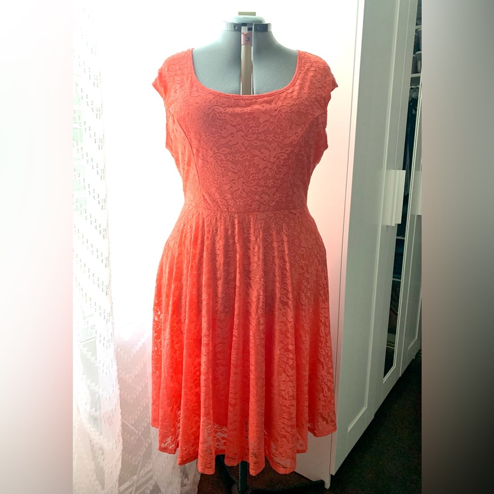 Torrid Coral Lace Dress